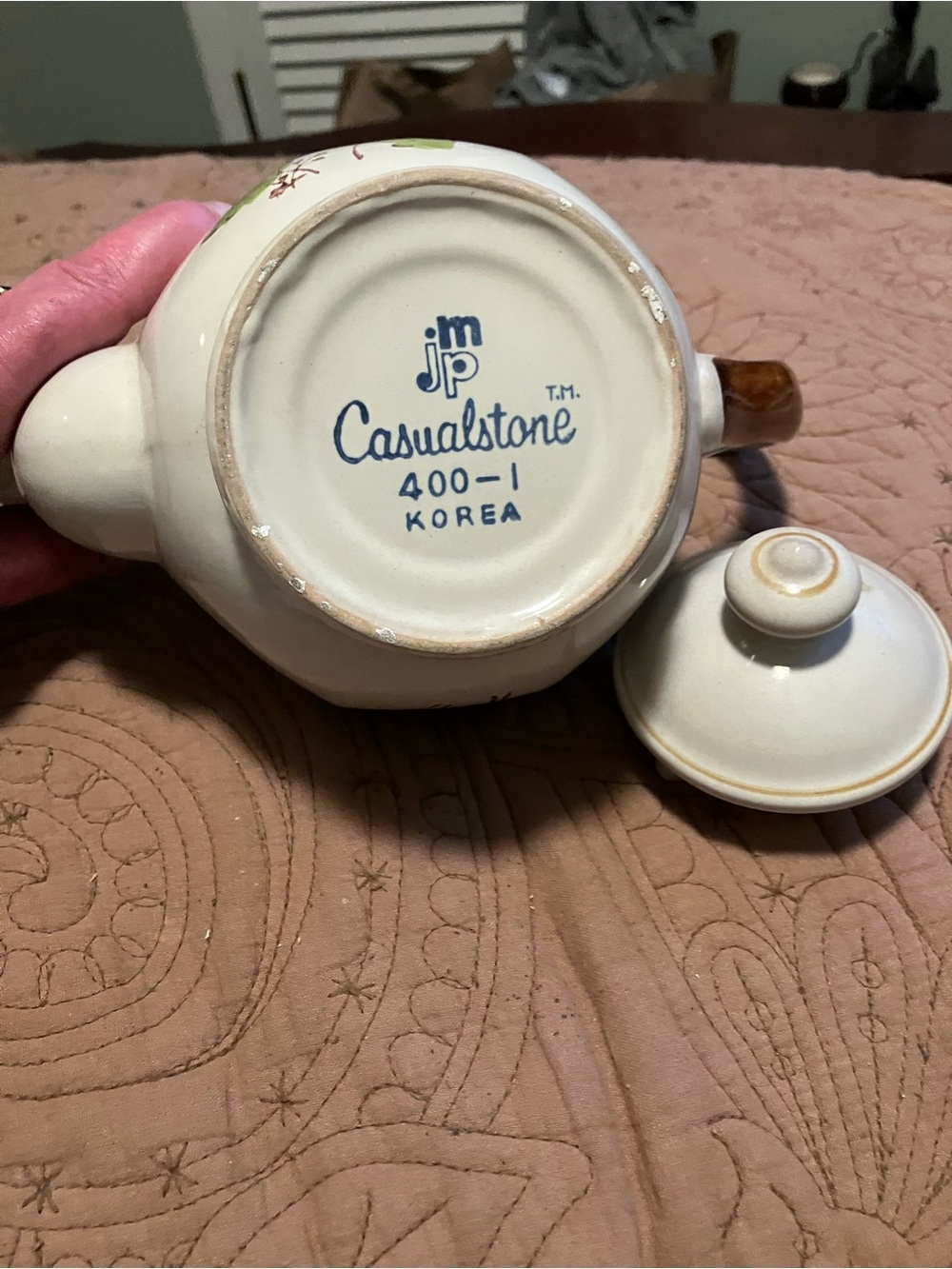 Vintage Jl Stonecrest Stoneware Teapot - Picture 6 of 9
